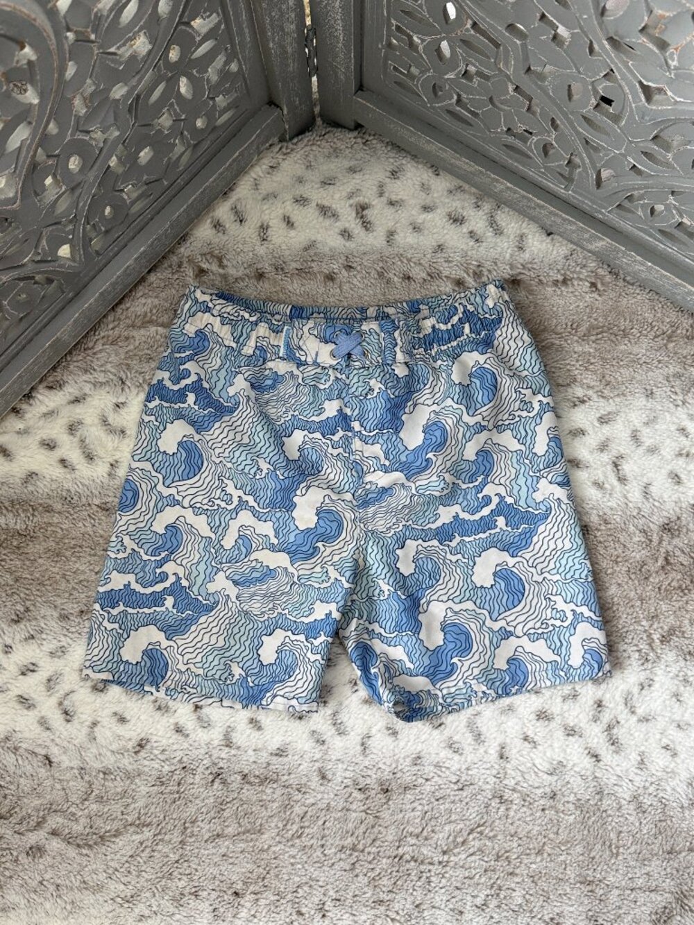Rugged Butts ocean waves swim trunks boys size 6 tropical beach summer vacation